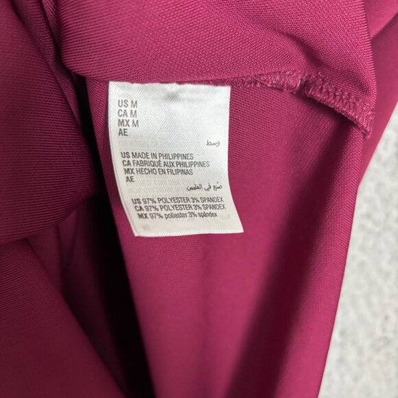 I.n.c. International Concepts Womens Side Ruched Top Rhodolite Garnet Medium NWT - Picture 9 of 11